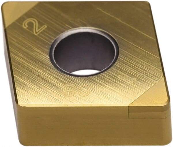 Seco - CNGA431 - Grade CH3515 PCBN Turning Insert - TiAlN Finish, 80° Diamond, 1/2" Inscr Circle, 3/16" Thick, 1/64" Corner Radius - Apex Tool & Supply