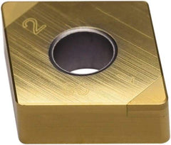 Seco - CNGA431 - Grade CH3515 PCBN Turning Insert - TiAlN Finish, 80° Diamond, 1/2" Inscr Circle, 3/16" Thick, 1/64" Corner Radius - Apex Tool & Supply
