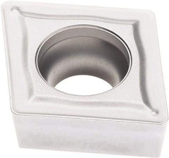 Seco - CCMT433 M3 Grade TK1501 Carbide Turning Insert - Ti(C/N)/Al2O3/Cr Finish, 80° Diamond, 1/2" Inscr Circle, 3/16" Thick, 3/64" Corner Radius - Apex Tool & Supply