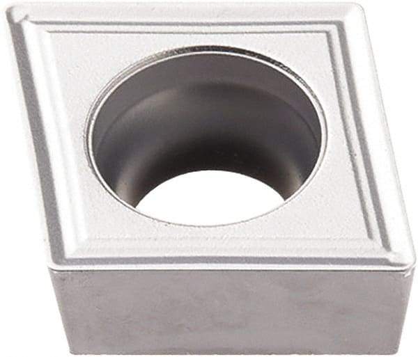 Seco - CCMT32.51 M3 Grade TP3501 Carbide Turning Insert - TiCN/Al2O3 Finish, 80° Diamond, 3/8" Inscr Circle, 5/32" Thick, 1/64" Corner Radius - Apex Tool & Supply