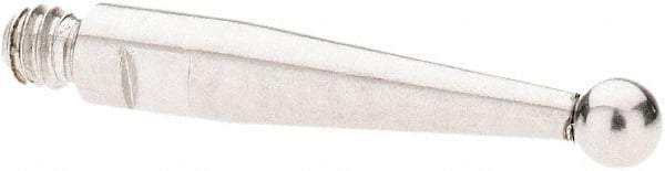 SPI - 2mm Ball Diam, Stainless Steel, Ball Test Indicator Contact Point - 13.7mm Contact Point Length, Use with SPI Integral Series - Apex Tool & Supply