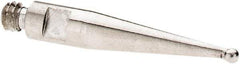 SPI - 1mm Ball Diam, Stainless Steel, Ball Test Indicator Contact Point - 13.7mm Contact Point Length, Use with SPI Integral Series - Apex Tool & Supply