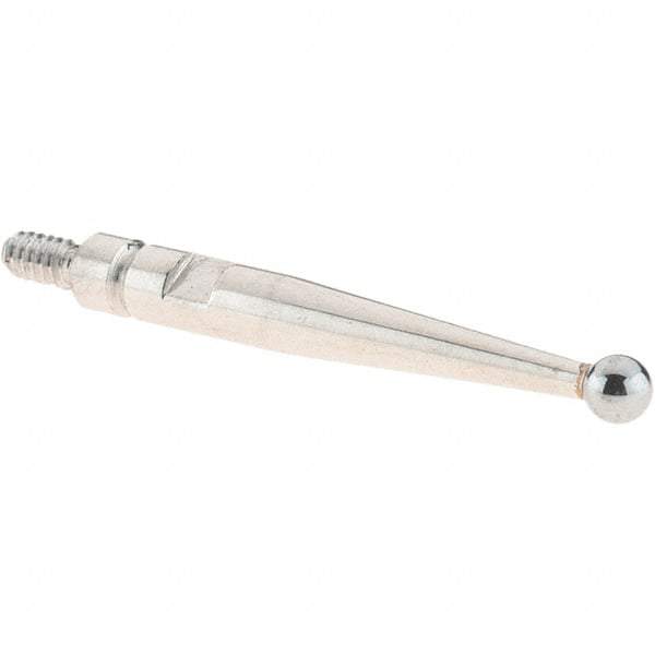 SPI - 2mm Ball Diam, Carbide, Ball Test Indicator Contact Point - 20.8mm Contact Point Length, Use with SPI Integral Series - Apex Tool & Supply
