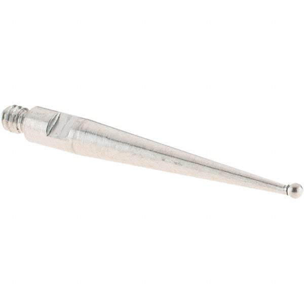 SPI - 1mm Ball Diam, Stainless Steel, Ball Test Indicator Contact Point - 20.3mm Contact Point Length, Use with SPI Integral Series - Apex Tool & Supply