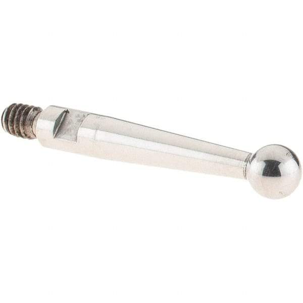 SPI - 3mm Ball Diam, Stainless Steel, Ball Test Indicator Contact Point - 16.8mm Contact Point Length, Use with SPI Integral Series - Apex Tool & Supply