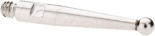 SPI - 2mm Ball Diam, Stainless Steel, Ball Test Indicator Contact Point - 16.8mm Contact Point Length, Use with SPI Integral Series - Apex Tool & Supply