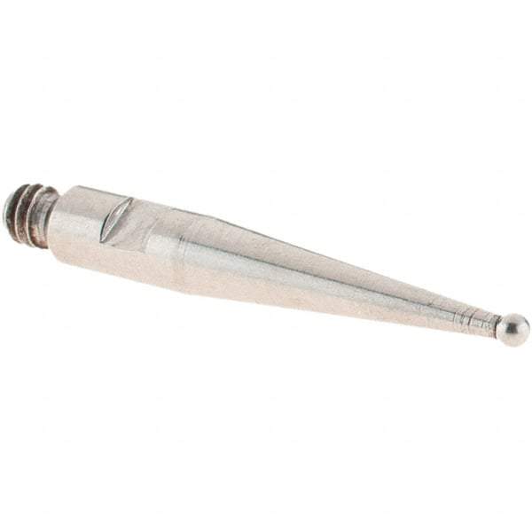 SPI - 1mm Ball Diam, Stainless Steel, Ball Test Indicator Contact Point - 16.8mm Contact Point Length, Use with SPI Integral Series - Apex Tool & Supply