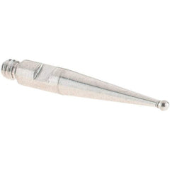 SPI - 1mm Ball Diam, Stainless Steel, Ball Test Indicator Contact Point - 16.3mm Contact Point Length, Use with SPI Integral Series - Apex Tool & Supply