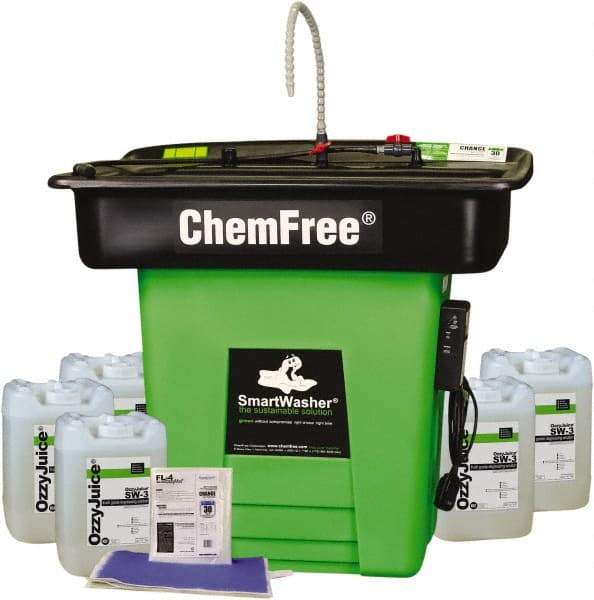 CRC - Free Standing Water-Based Parts Washer - 25 Gal Max Operating Capacity, HDPE Tank, 42" High x 47" Long x 38" Wide, 110 Input Volts - Apex Tool & Supply