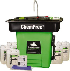 CRC - Free Standing Water-Based Parts Washer - 25 Gal Max Operating Capacity, HDPE Tank, 42" High x 47" Long x 38" Wide, 110 Input Volts - Apex Tool & Supply