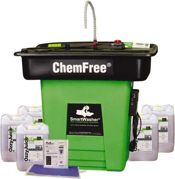 CRC - Free Standing Water-Based Parts Washer - 25 Gal Max Operating Capacity, HDPE Tank, 42" High x 47" Long x 38" Wide, 110 Input Volts - Apex Tool & Supply