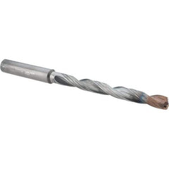 Walter-Titex - 1/4" 140° Solid Carbide Jobber Drill - Double Coating Finish, Right Hand Cut, Spiral Flute, Straight Shank, 106mm OAL, X-treme D Point - Apex Tool & Supply