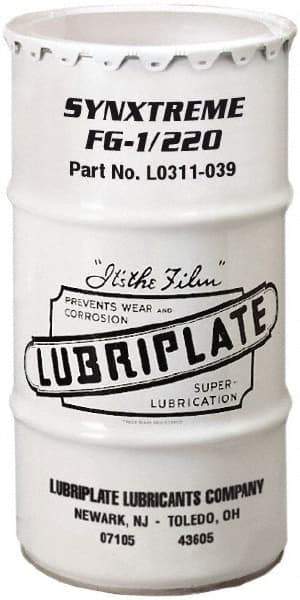 Lubriplate - 120 Lb Drum Calcium Extreme Pressure Grease - Tan, Extreme Pressure, Food Grade & High/Low Temperature, 440°F Max Temp, NLGIG 1, - Apex Tool & Supply