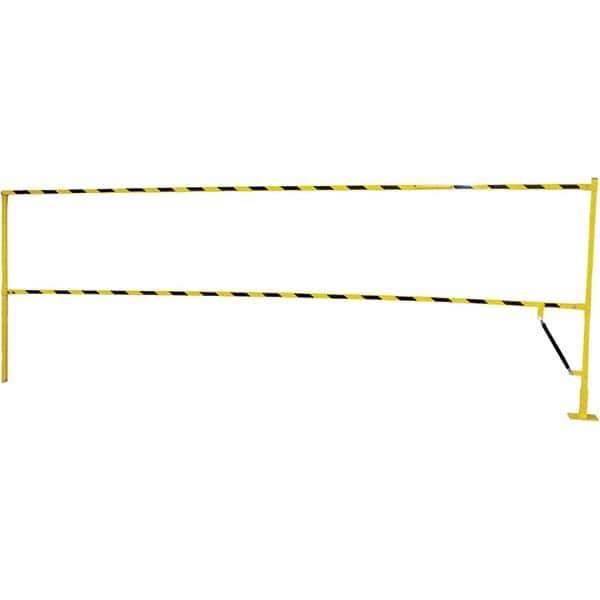 Vestil - Steel Rail Safety Gate - 4" Wide x 159" Door Height, Yellow - Apex Tool & Supply