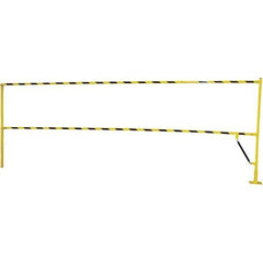 Vestil - Steel Rail Safety Gate - 4" Wide x 159" Door Height, Yellow - Apex Tool & Supply