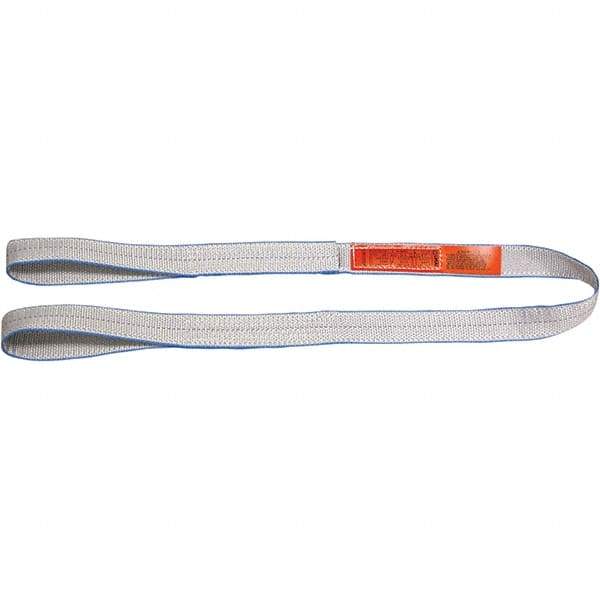 Lift-All - 13' Long x 2" Wide, 6,400 Lb Vertical Capacity, Polyester Web Sling - 5,000 Lb Choker Capacity - Apex Tool & Supply