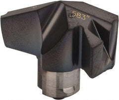 Iscar - Series ICP, 0.583" Diam Grade IC908 140° Replaceable Drill Tip - Carbide, TiAlN Finish, 14 Seat Size, Through Coolant - Apex Tool & Supply