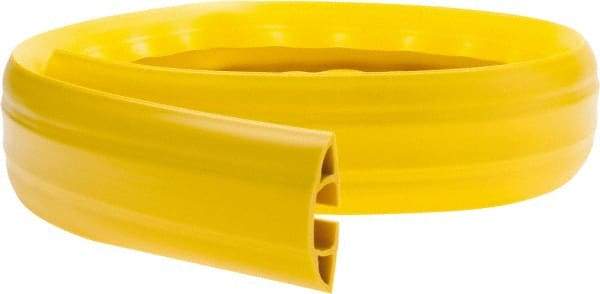 Hubbell Wiring Device-Kellems - 1 Channel, 5 Ft Long, 3/4" Max Compatible Cable Diam, Yellow PVC On Floor Cable Cover - 3-1/4" Overall Width x 27.9mm Overall Height, 30.7mm Channel Width x 3/4" Channel Height - Apex Tool & Supply