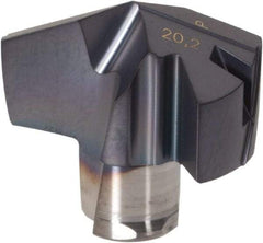Iscar - Series ICP, 20.19mm Diam Grade IC908 140° Replaceable Drill Tip - Carbide, TiAlN Finish, 20 Seat Size - Apex Tool & Supply