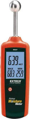 Extech - 40 to 110°F Operating Temp, Pinless Moisture Meter - LCD Display - Apex Tool & Supply
