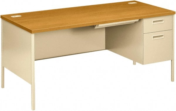 Hon - Office Cubicle Workstations & Worksurfaces Type: Single Right Pedestal Workstation Desk Width (Inch): 68-3/4 - Apex Tool & Supply