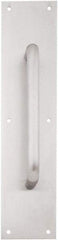 IVES - 16" Long x 4" Wide, Brass Standard Door Pull - Satin Chrome Finish, 8" Grip Length - Apex Tool & Supply