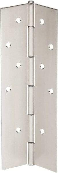 IVES - 83" Long x 4" Wide, Aluminum Continuous Hinge - 6" Thick, With Holes - Apex Tool & Supply