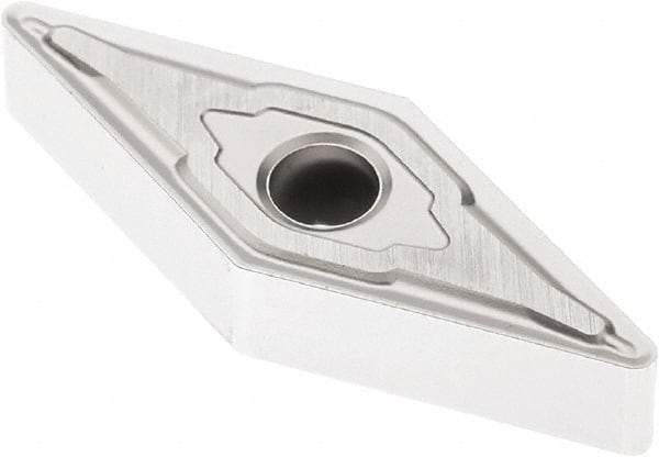 Seco - VNMG331 M3 Grade TP3501 Carbide Turning Insert - Ti(C/N)/Al2O3 Finish, 35° Diamond, 3/8" Inscr Circle, 3/16" Thick, 1/64" Corner Radius - Apex Tool & Supply
