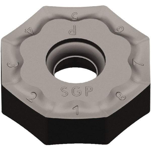 Kennametal - ONPX642 GP Grade KCK15 Carbide Milling Insert - TiN/TiCN/Al2O3 Finish, 15/64" Thick, 20mm Inscribed Circle, 1/32" Corner Radius - Apex Tool & Supply