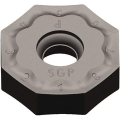 Kennametal - ONPX642 GP Grade KCK15 Carbide Milling Insert - TiN/TiCN/Al2O3 Finish, 15/64" Thick, 20mm Inscribed Circle, 1/32" Corner Radius - Apex Tool & Supply