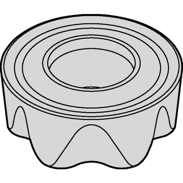 Kennametal - RCGT2006M0 LF Grade KCSM40 Carbide Milling Insert - AlTiN/TiN Finish, 1/4" Thick, 20mm Inscribed Circle - Apex Tool & Supply