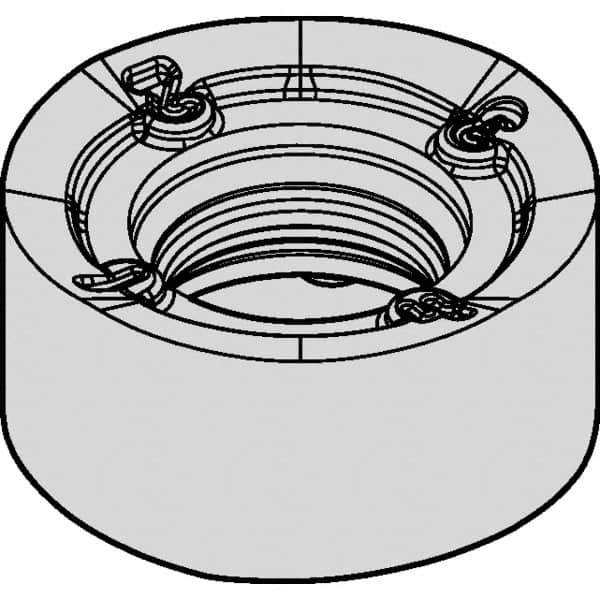 Kennametal - RNGJ10T3M0 LD Grade KCSM40 Carbide Milling Insert - AlTiN/TiN Finish, 3/16" Thick, 10mm Inscribed Circle - Apex Tool & Supply