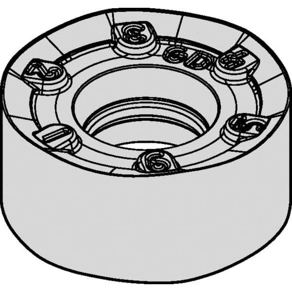 Kennametal - RNPJ1605M0 GD Grade KCSM40 Carbide Milling Insert - AlTiN/TiN Finish, 1/4" Thick, 16mm Inscribed Circle - Apex Tool & Supply