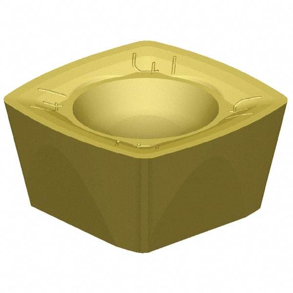 Kennametal - XDPT090408 Grade KCSM40 Carbide Milling Insert - AlTiN/TiN Finish, 3/16" Thick, 3/8" Inscribed Circle, 1/32" Corner Radius - Apex Tool & Supply