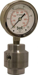 Winters - 4" Dial, 1/2 Thread, 0-600 Scale Range, Pressure Gauge - Bottom Connection Mount, Accurate to 0.01% of Scale - Apex Tool & Supply