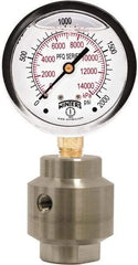 Winters - 2-1/2" Dial, 1/4 Thread, 0-200 Scale Range, Pressure Gauge - Bottom Connection Mount, Accurate to 1.5% of Scale - Apex Tool & Supply