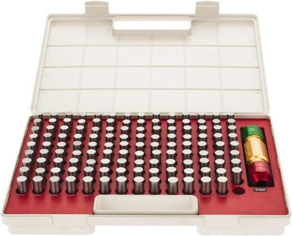 SPI - 125 Piece, 0.501-0.625 Inch Diameter Plug and Pin Gage Set - Plus 0.0002 Inch Tolerance, Class ZZ - Apex Tool & Supply