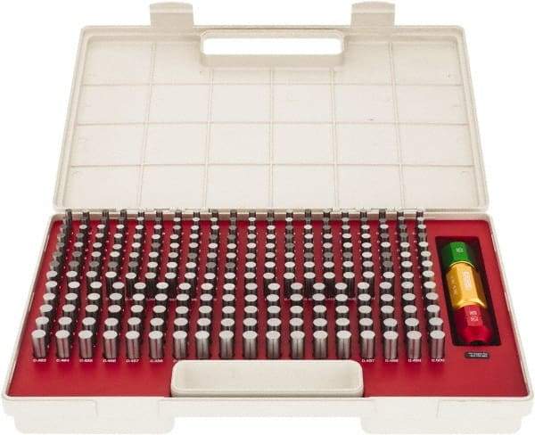 SPI - 250 Piece, 0.251-0.5 Inch Diameter Plug and Pin Gage Set - Plus 0.0002 Inch Tolerance, Class ZZ - Apex Tool & Supply
