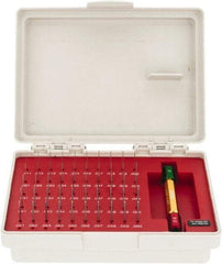 SPI - 50 Piece, 0.011-0.06 Inch Diameter Plug and Pin Gage Set - Minus 0.0002 Inch Tolerance, Class ZZ - Apex Tool & Supply