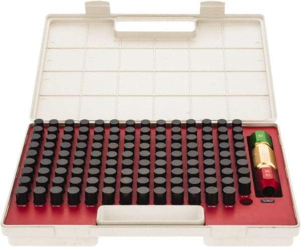 SPI - 125 Piece, 0.626-0.75 Inch Diameter Plug and Pin Gage Set - Plus 0.0002 Inch Tolerance, Class ZZ - Apex Tool & Supply