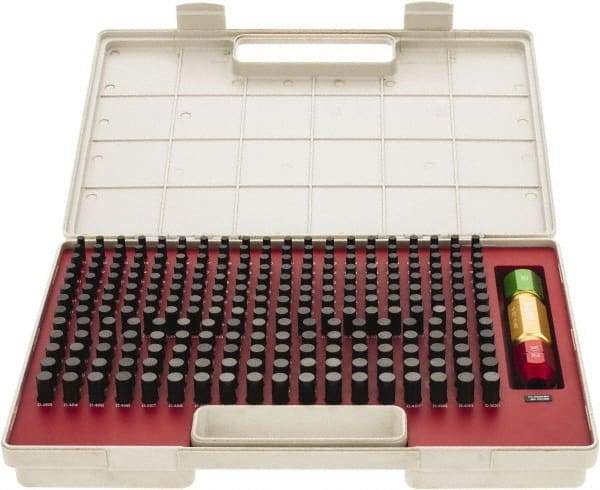 SPI - 250 Piece, 0.251-0.5 Inch Diameter Plug and Pin Gage Set - Plus 0.0002 Inch Tolerance, Class ZZ - Apex Tool & Supply