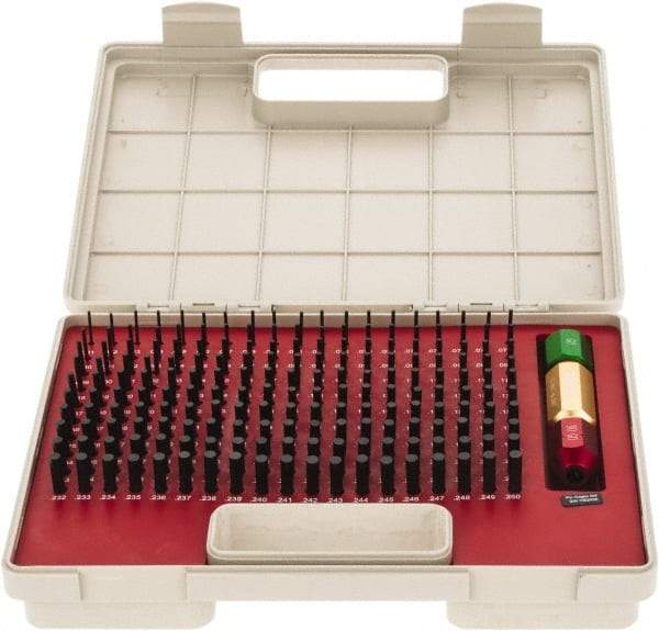 SPI - 190 Piece, 0.061-0.25 Inch Diameter Plug and Pin Gage Set - Plus 0.0002 Inch Tolerance, Class ZZ - Apex Tool & Supply