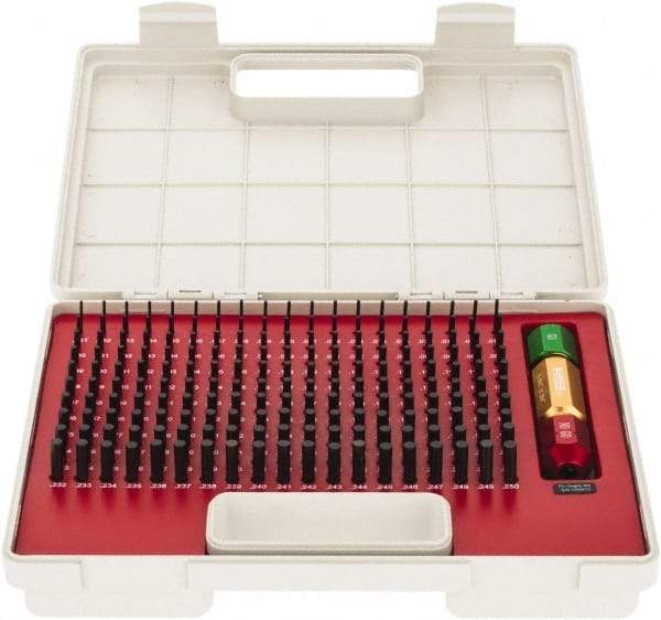 SPI - 190 Piece, 0.061-0.25 Inch Diameter Plug and Pin Gage Set - Minus 0.0002 Inch Tolerance, Class ZZ - Apex Tool & Supply