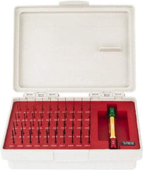 SPI - 50 Piece, 0.011-0.06 Inch Diameter Plug and Pin Gage Set - Minus 0.0002 Inch Tolerance, Class ZZ - Apex Tool & Supply