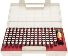 SPI - 125 Piece, 16.5-18.98mm Diameter Plug and Pin Gage Set - Minus 0.005mm Tolerance, Class ZZ - Apex Tool & Supply