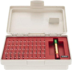 SPI - 55 Piece, 0.2-1.28mm Diameter Plug and Pin Gage Set - Plus 0.005mm Tolerance, Class ZZ - Apex Tool & Supply