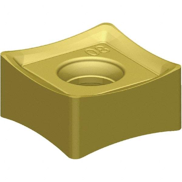 Kennametal - SNHJ442 GD Grade KCSM40 Carbide Milling Insert - AlTiN/TiN Finish, 1/4" Thick, 1/2" Inscribed Circle - Apex Tool & Supply
