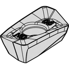 Kennametal - EP1020 HD Grade KCSM40 Carbide Milling Insert - AlTiN/TiN Finish, 9/64" Thick, 2mm Corner Radius - Apex Tool & Supply