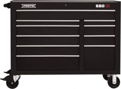 Proto - 23,779 Lb Capacity, 10 Drawer Mobile Workstation - 50" Wide x 25-1/4" Deep x 41" High, Steel, Black - Apex Tool & Supply