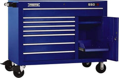 Proto - 18,920 Lb Capacity, 8 Drawer Mobile Workstation - 50" Wide x 25-1/4" Deep x 41" High, Steel, Black - Apex Tool & Supply